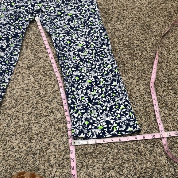 Tanya Taylor Avalon Jumpsuit Size 0 Blue Floral Linen Blend Ruffle Wide Leg - Picture 12 of 14